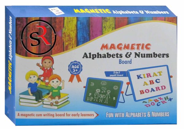Alphabets and Numbers Board Writing Slate Write and Wipe for Early learners Kids Chalk Duster 2 in 1 Board - Image 3