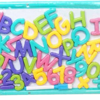 Alphabets and Numbers Board Writing Slate Write and Wipe for Early learners Kids Chalk Duster 2 in 1 Board